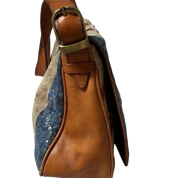 Isabella Fiore Rare Vintage Patriotic Heathered Shimmer Design Purse - Picture 7 of 16